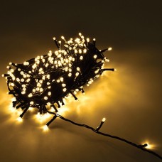 Χριστουγεννιάτικα LED 300 Leds σε Θερμό φως 17,50m με Πράσινο Καλώδιο 5m μήκος καλωδίου IP44 με Προγράμματα